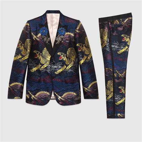 tiger jacquard gucci suit|gucci tiger jewelry.